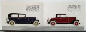 1932 Chevy 6 Pocket Sale Brochure Coupe Coach Phaeton Cabriolet Roadster Sedan