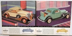 1933 Chevrolet Six Sedan Coach Coupe Cabriolet Roadster Phaeton Sales Brochure