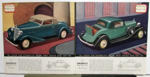 1933 Chevrolet Master and Standard Six Color Sales Brochure Original