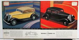 1933 Chevrolet Master and Standard Six Color Sales Brochure Original