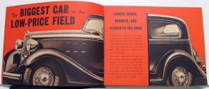 1933 Chevrolet Six Coach Coupe Sedan Roadster Cabriolet Sales Brochure Original