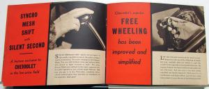 1933 Chevrolet Six Coach Coupe Sedan Roadster Cabriolet Sales Brochure Original