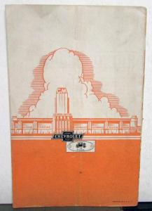 1933 Chevrolet Chicago Worlds Fair Factory Souvenir Guide Book Original