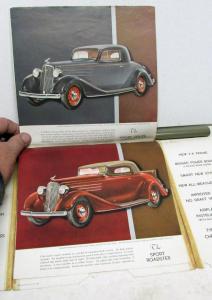 1934 Chevrolet Sales Brochure Sedan Coach Cabriolet Coupe Roadster Original