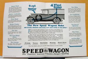 1928 REO Speed Wagon Models Tonner Junior Standard Master & Heavy Duty Brochure