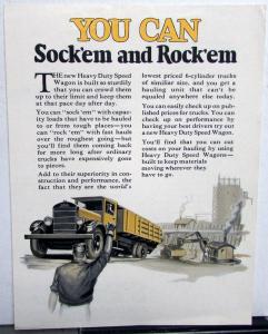 1928 REO Speed Wagon Model Heavy Duty Sales Brochure