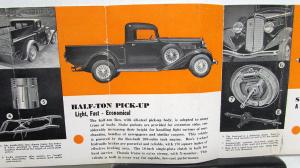 1935 REO Truck 1/2 Ton Sales Brochure & Specification Sheet