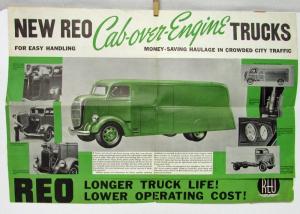 1935 REO COE Cab Over Engine Truck Poster Mailer Announcing COE