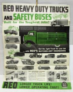 1935 REO COE Cab Over Engine Truck Poster Mailer Announcing COE