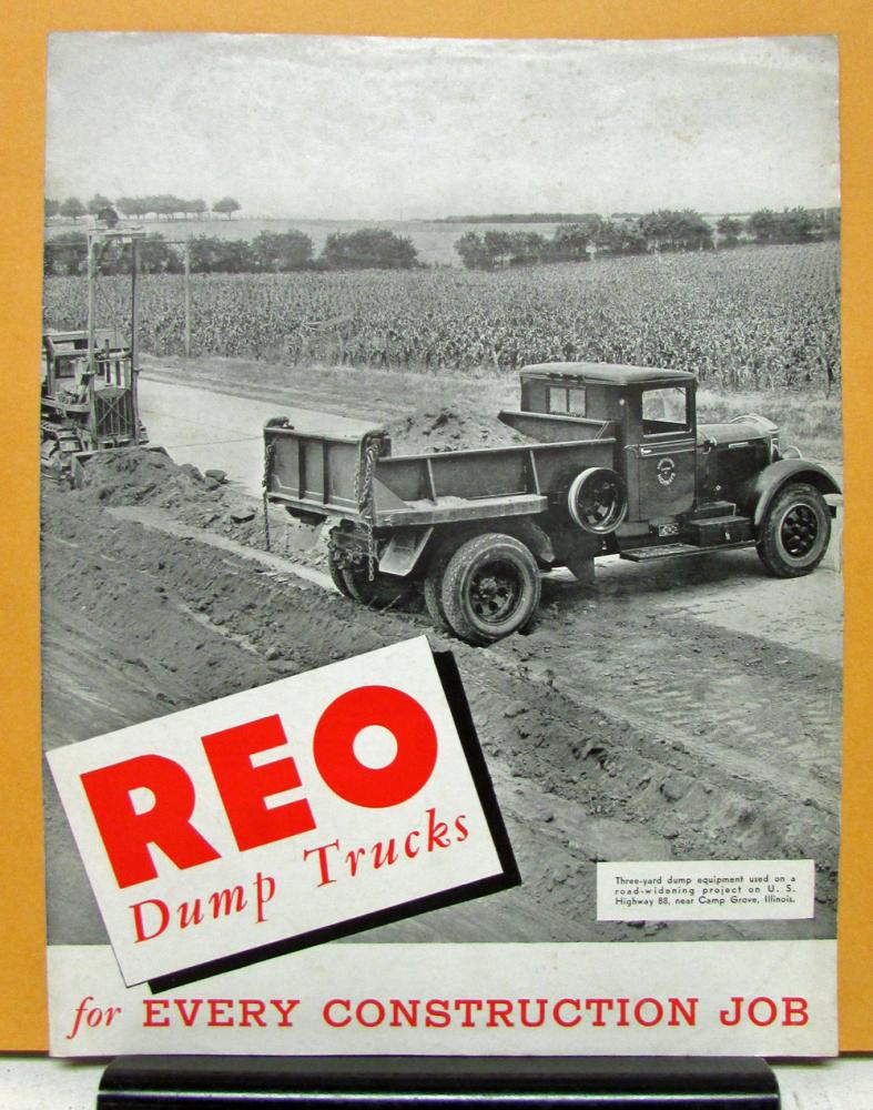 1935 REO Dump Truck Models 1A4 1B4 1B4R 2B4 2B4R Specification Sheet