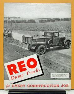1935 REO Dump Truck Models 1A4 1B4 1B4R 2B4 2B4R Specification Sheet