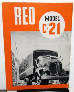 1948 REO Truck Model C-21 Specification Sheet Features a Dairy Truck