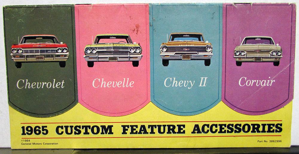 1965 Chevrolet Chevelle II Corvair Custom Feature Accessories Sales Brochure