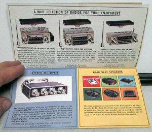 1965 Chevrolet Chevelle II Corvair Custom Feature Accessories Sales Brochure