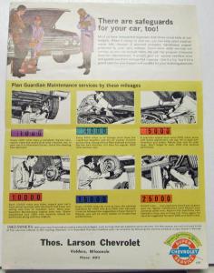 1963 Chevrolet Car Auto Service Sales Folder Mailer Includes Wood Joints Info