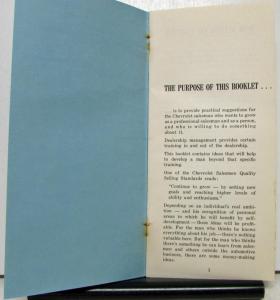 1964 Chevrolet Self Development Sources for Salesmen Communication Book Original