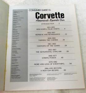 1953 1955 1965 1985 Corvette Consumer Guide History Book Features Photos Chevy