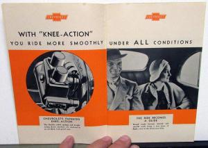 1934 Chevrolet Knee Action Testimonials Sales Brochure Original
