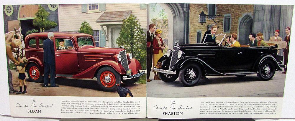 1935 Chevrolet Six Full Line Sales Brochure 35 Chevy Phaeton Roadster Coupe 