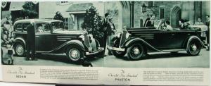 1935 Chevrolet Standard Six Roadster Phaeton Coach Coupe Sedan Sales Brochure
