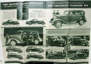 1935 Chevrolet Master & Standard Models CANADIAN Sales Brochure Original