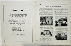 1935 Chevrolet Aug Service News Turret Top Repair & Master Deluxe Lubrication