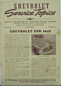 1941 1942 Chevrolet Service Topics New 42 Features Body Frame Engine Etc Orig
