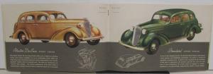 1936 Chevrolet Master Deluxe & Standard Models Color Sales Brochure Original
