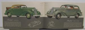 1936 Chevrolet Master Deluxe & Standard Models Color Sales Brochure Original