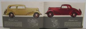 1936 Chevrolet Master Deluxe & Standard Models Color Sales Brochure Original