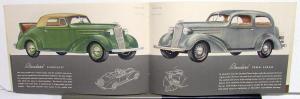 1936 Chevrolet Master Deluxe & Standard Models Color Sales Brochure Original
