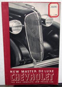 1936 Chevrolet Master Deluxe With Knee Action Sales Brochure Folder Original