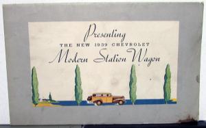 1939 Chevrolet Master Deluxe & 85 Woody Station Wagon Color Sales Folder Orig
