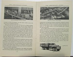 1952 Chevrolet Story From 1912 To 1952 Promotional Sales Brochure Original