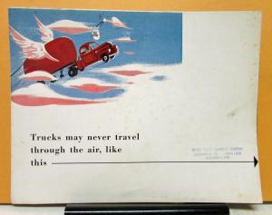 1951 REO Truck Folder Mailer Trucks May Never Travel Like This