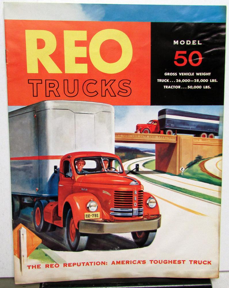 1953 REO Truck Model 50 Sales Brochure With Brief Specification