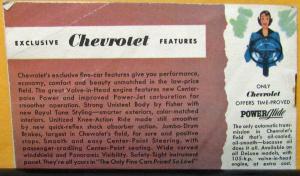 1952 Chevrolet Styleline Fleetline Belair Convertible Wagon Mini Sales Brochure