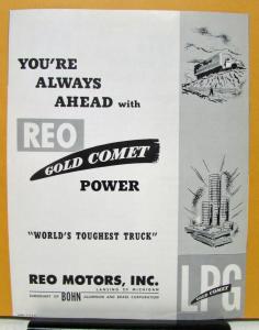 1950 1951 1952 1953 1954 1955 1956 1957 1958 REO Truck V8 LP Gas Engine