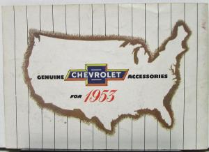 1953 Chevrolet Accessories Color Sales Brochure Original USED