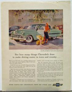 1953 Chevrolet Belair Sport Coupe Ad Page Original Color