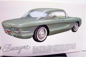 1956 Chevrolet Biscayne Concept Car Sales Folder Original