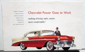 1956 Chevrolet Power Accessories Sales Brochure Color Steering Brakes More