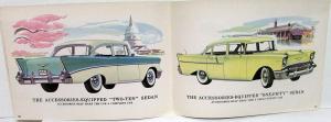 1957 Chevrolet Accessories Brochure Belair Two Ten One Fifty Nomad Handyman