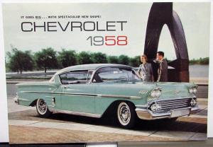 1958 Chevrolet Belair Biscayne Nomad Delray Color Sales Folder Original