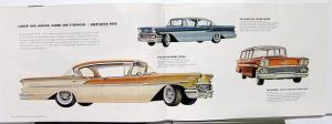 1958 Chevrolet Belair Biscayne Nomad Delray Color Sales Folder Original