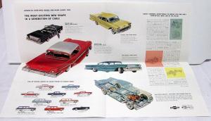 1958 Chevrolet Belair Biscayne Nomad Delray Color Sales Folder Original