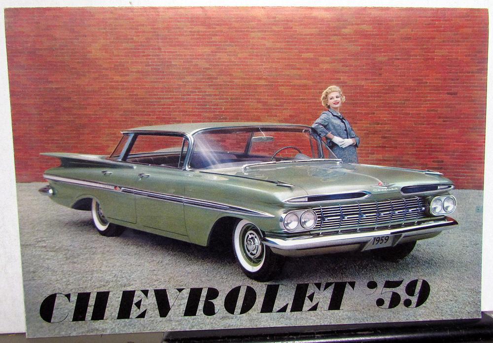 1959 Chevrolet Belair Nomad Impala Kingswood Biscayne Sales Folder Original