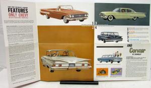 1960 Chevrolet Impala Belair Biscayne Station Wagon Corvair Sales Folder Mailer