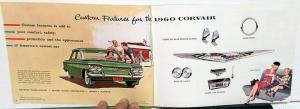 1960 Chevrolet Corvair Custom Features Sales Brochure Original Color