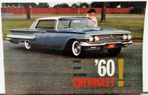 1960 Chevrolet Impala Belair Biscayne Wagons Corvair Corvette Sales Brochure Sm